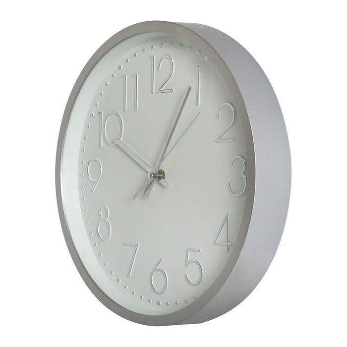 WALL CLOCK F30 CM. SILVER BRIST