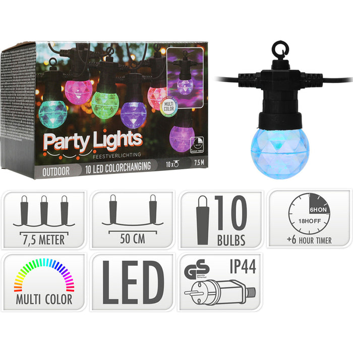 GARDEN LIGHTING LED, 10 LAMPS, TIMER, 7.5M AF5300210