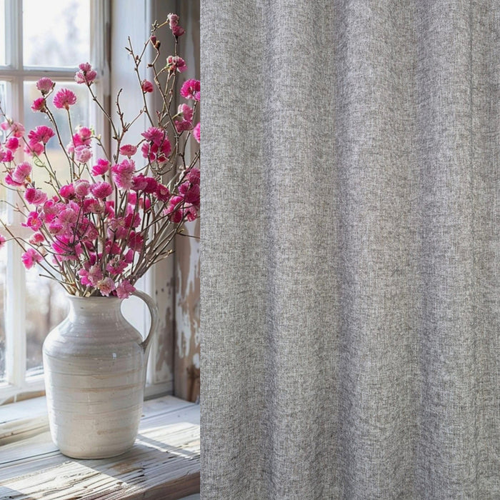 CURTAIN DENSE 150X270 CM LINEN GREY