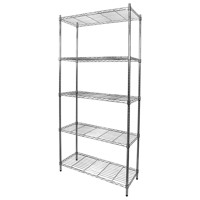 METAL RACK 180X91X35 CM CHROME