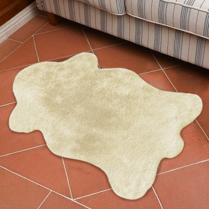 CARPET ECO LEATHER KINGOLI BEIGE-ECRUE 55X80 CM