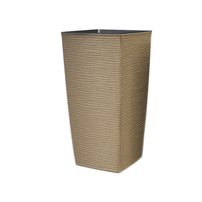 PLASTIC FLOWER POT 25X25X46.5C MELROSE WOODY