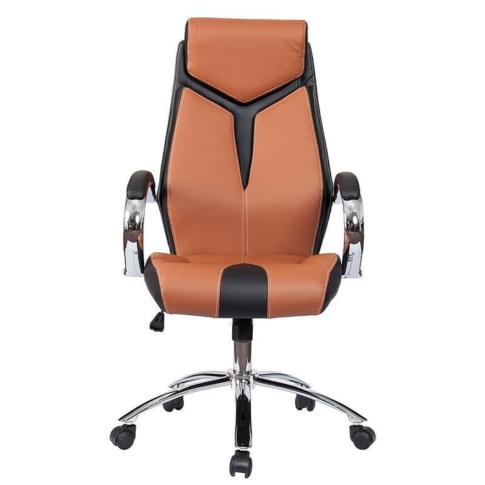 Executive chair Storm, eco-leather, brown and black