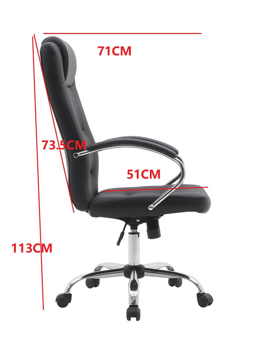 Executive chair Slash, genuine leather, black