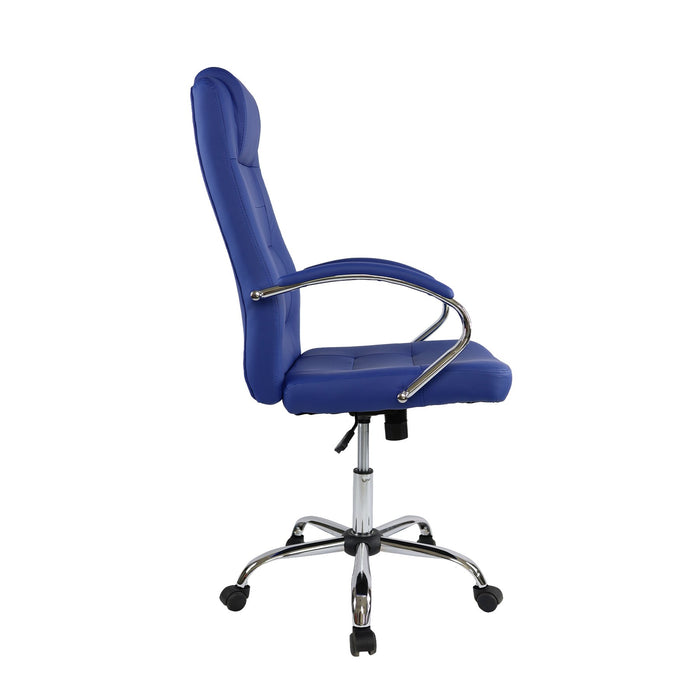 Executive chair Slash, eco-leather, blue