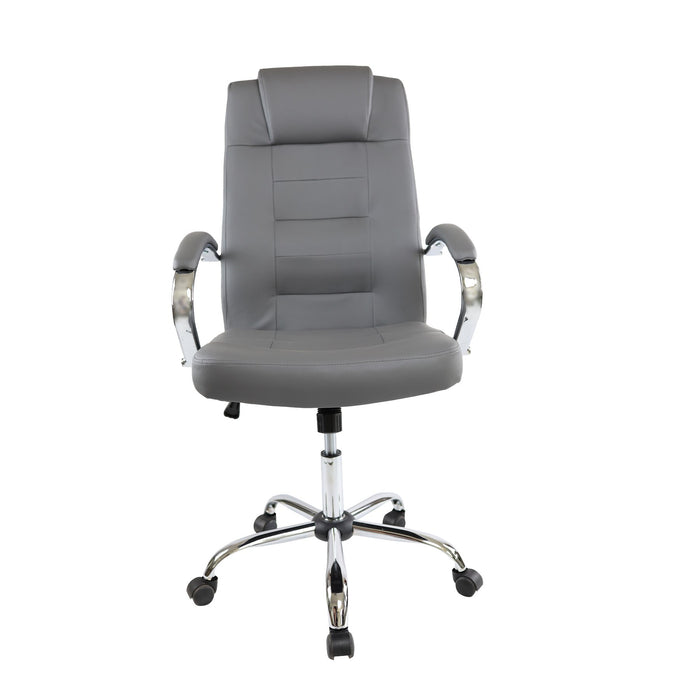 Executive chair Slash, eco-leather, gray