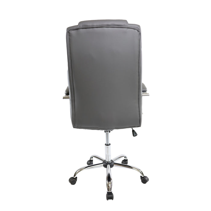 Executive chair Slash, eco-leather, gray