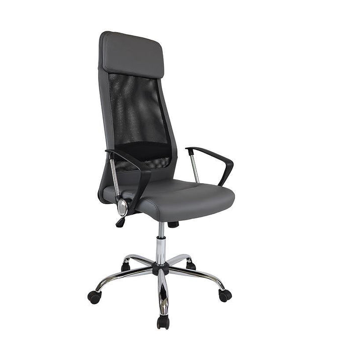 Executive chair Roby, eco-leather, gray