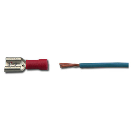 CABLE TERMINALS FLAT MALE, RED