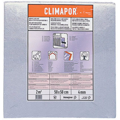 INSULATION PLATE FOR RADIATORS WITH ALUMINUM 0.5X0.5X0.04M 2 M2/PACKAGE