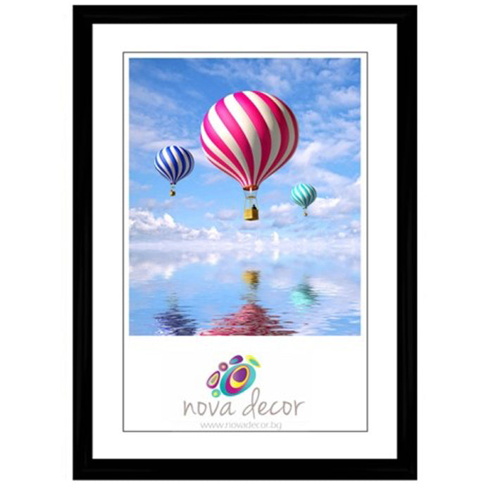 PHOTO FRAME PLASTIC 10X15CM BLACK