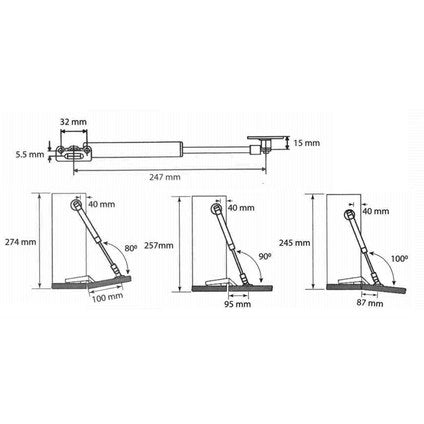 SHOCK ABSORBER FOR FALLING DOOR 120N 2 PCS