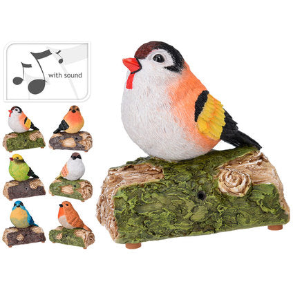 DECO FIGURE SINGING BIRD 13CM