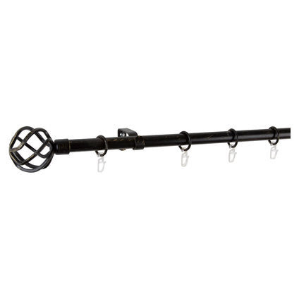 EXTENDABLE CORNICE SVAN 110-200 CM. BLACK AND GOLD