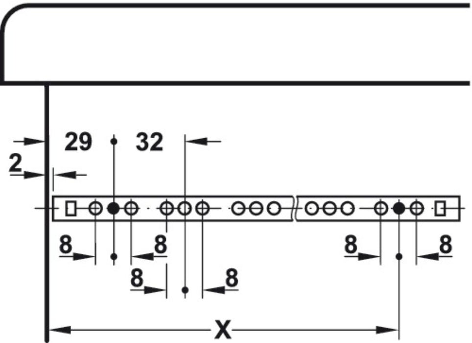 BALL GUIDE SET 310MM HÄFELE