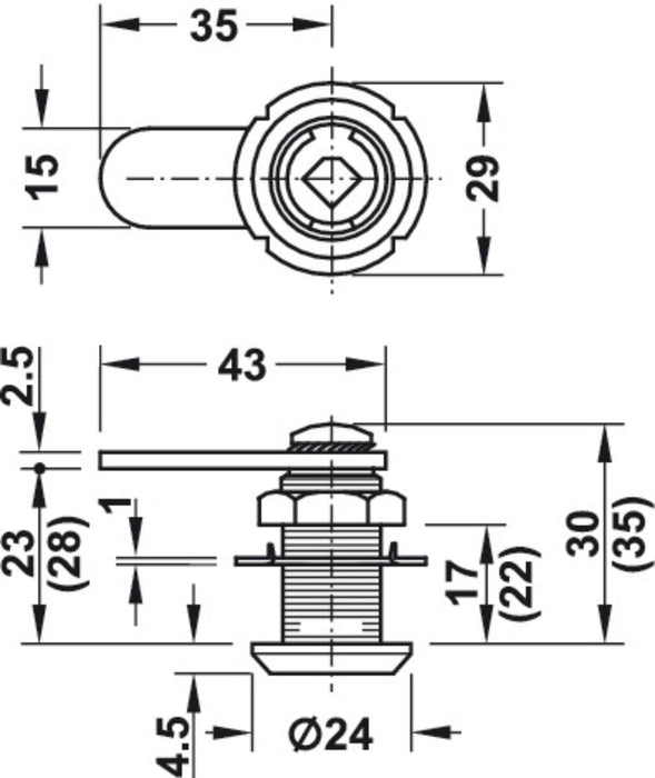 FURNITURE LOCK 16MM HÄFELE
