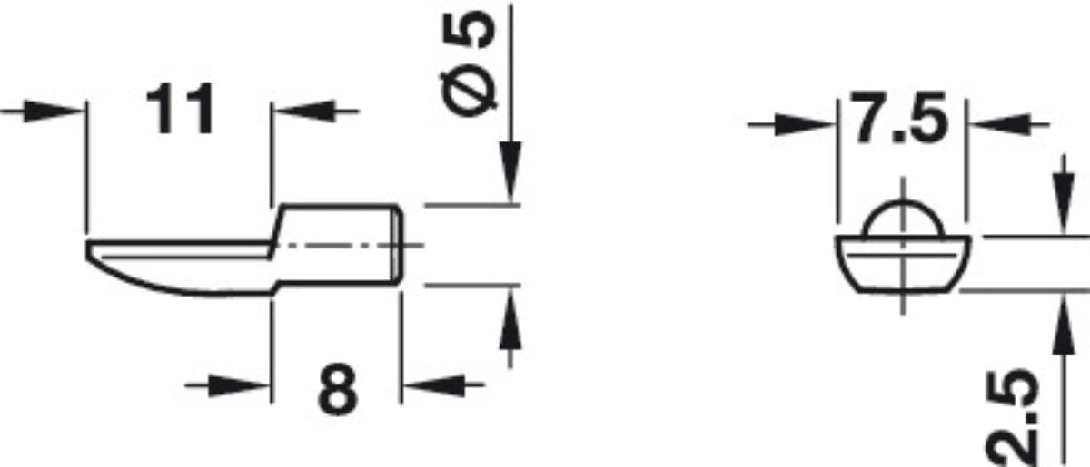 RAFT CARRIER 20PCS HÄFELE F5 NICKEL