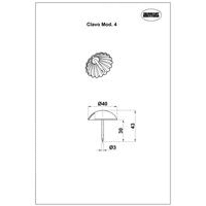 NAIL 40MM 4PCS. M4 ROUND