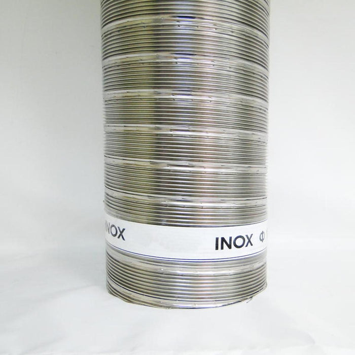 FLUE 2M F100 MM STAINLESS CORRUGATED