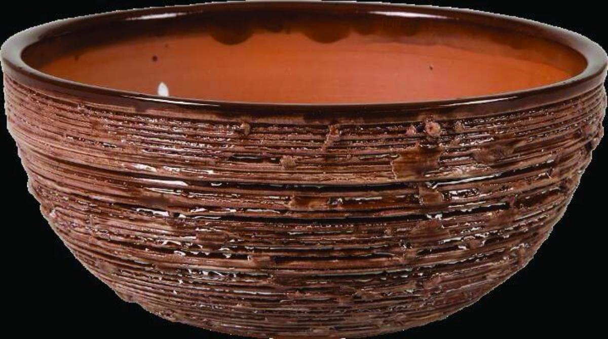 ANTIQUE POT 33/15 BROWN/WHITE
