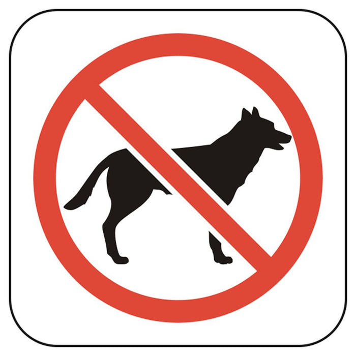 STICKER 12X12CM ''NO DOGS''
