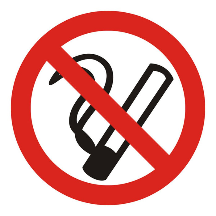 MIRROR STICKER 12CM ''NO SMOKING