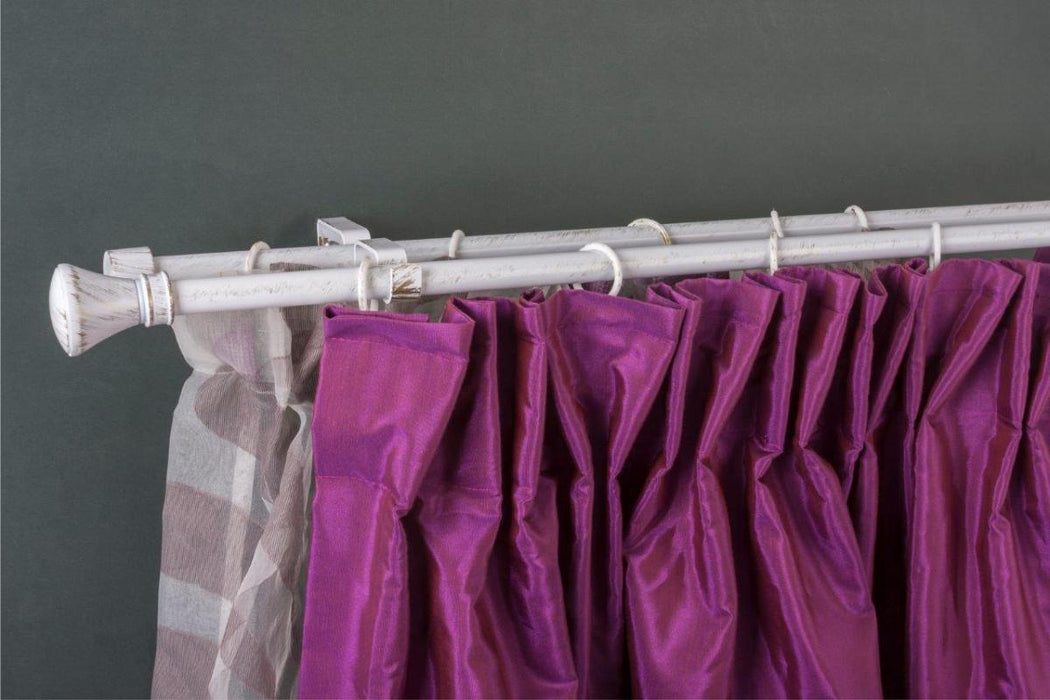 DOUBLE TEA CORNICE 160-300 CM WHITE-GOLD