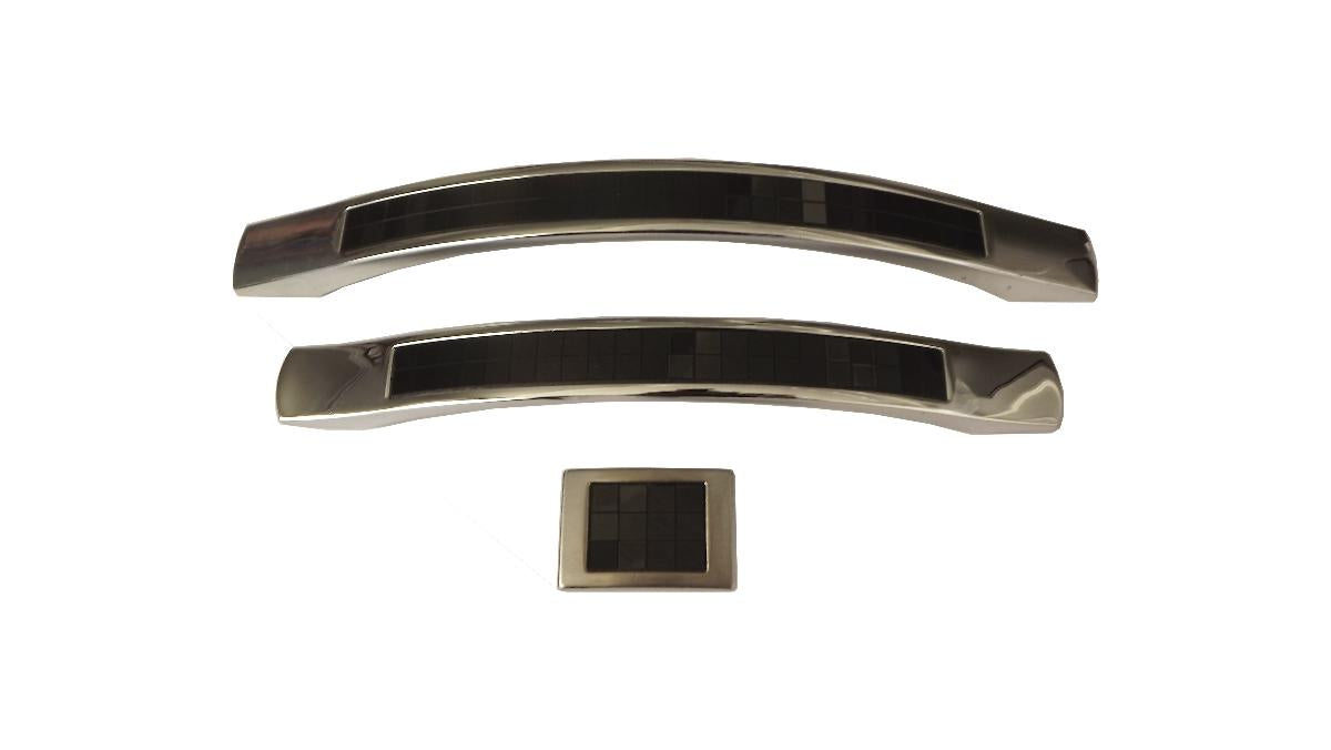 FURNITURE HANDLE 128MM CHROME BLACK ÇAĞLAYAN