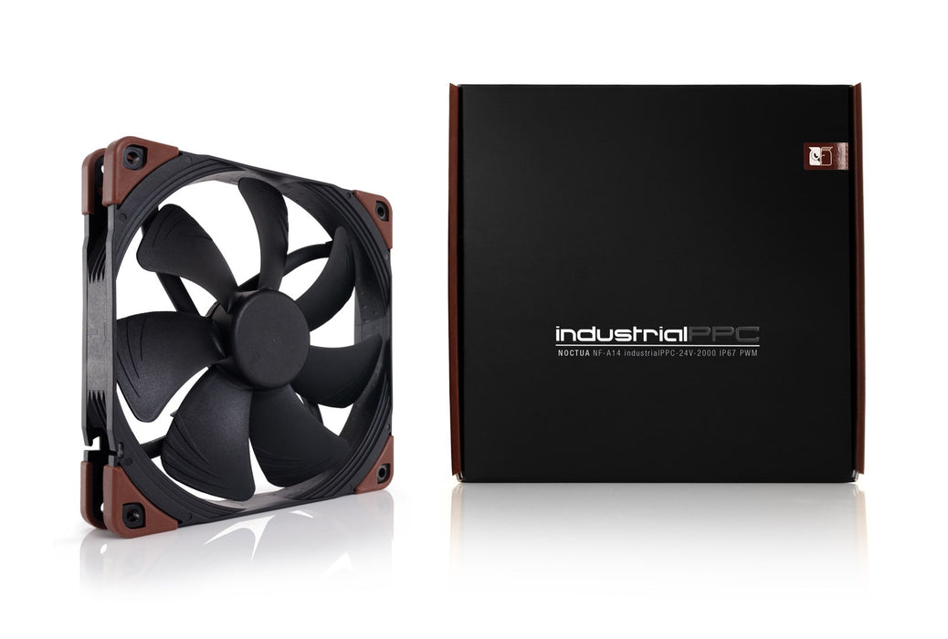 Noctua NF-A14 INDUSTRIALPPC-2000 IP67 PWM Computer case Fan 14 cm Black, Brown