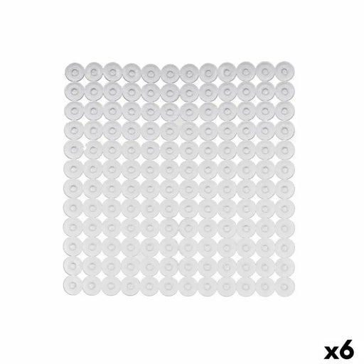 Non-slip Shower Mat Berilo Transparent PVC 54 x 54 x 1 cm (6 Units) - Баня<<<Дом Градина<<<BigBuy&&&Завеси и