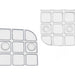Non-slip Shower Mat Berilo Transparent PVC 6 x 38 x 6 cm 67,7 x 38,5 x 0,7 cm 38,6 x 45 x 6 cm Frames (6 Units)