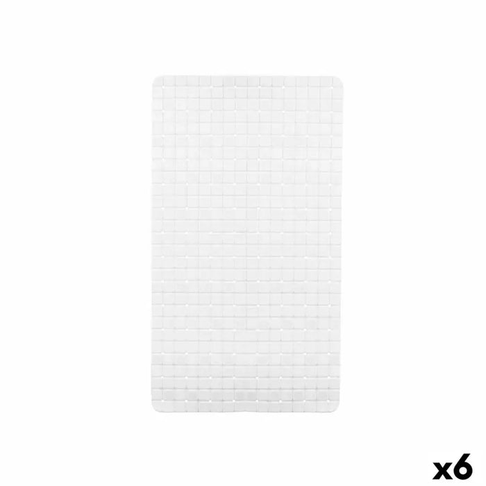 Non-slip Shower Mat Berilo White PVC 6 x 38 x 6 cm 67,7 x 38,5 x 0,7 cm Frames (6 Units) - Баня<<<Дом