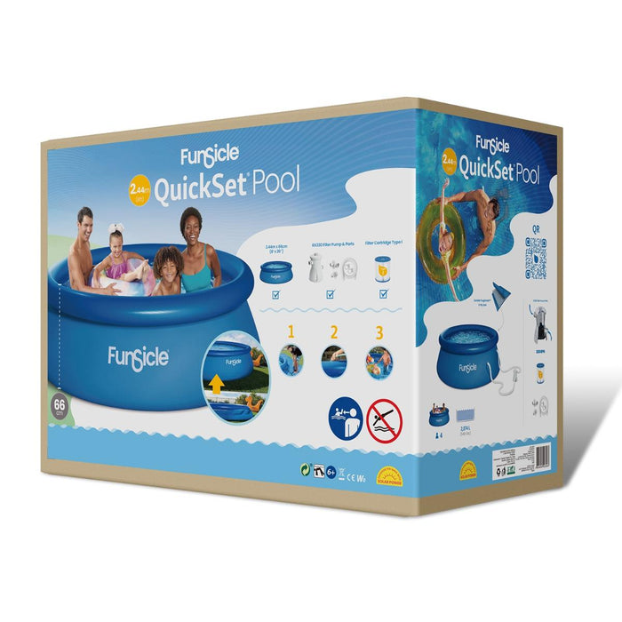 INFLATABLE POOL 2.44M/66CM WITH FILTER