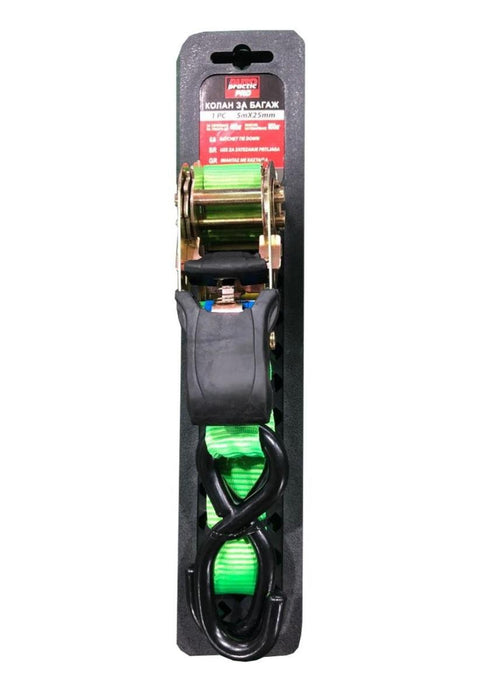 LUGGAGE BELT WITH RATCHET 5M 25MM