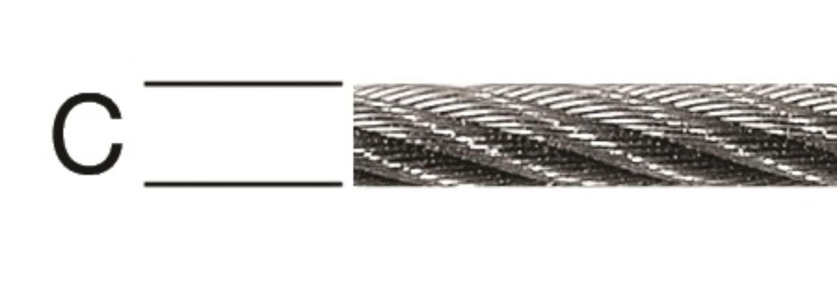 STEEL ROPE GALVANIZED 5MM 6X7