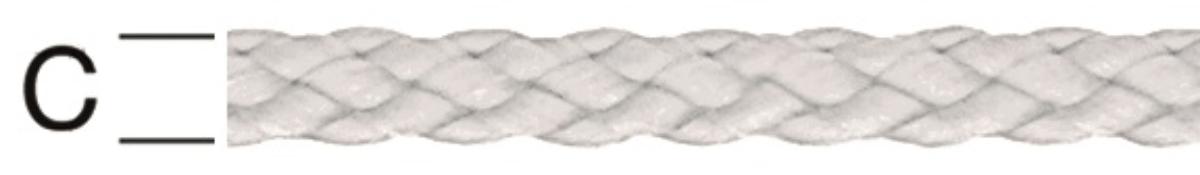 POLYPROPYLENE ROPE BRAIDED WHITE 3MM