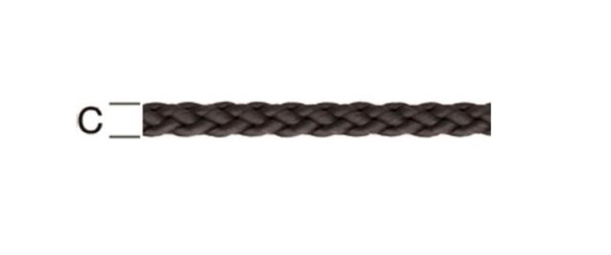POLYPROPYLENE ROPE BRAIDED BLACK 4MM