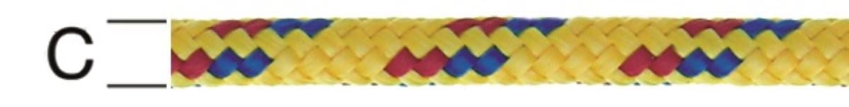 POLYPROPYLENE ROPE BRAIDED PATTERNED 5MM