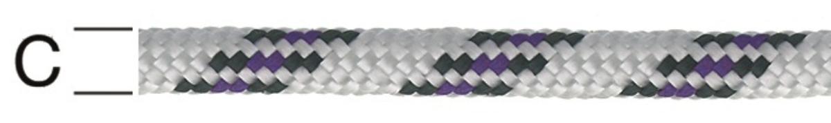 POLYPROPYLENE ROPE BRAIDED PATTERNED 8MM
