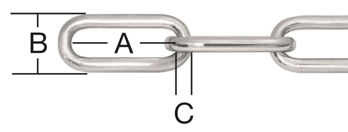GALVANIZED STEEL CHAIN 6MM 4.2CM
