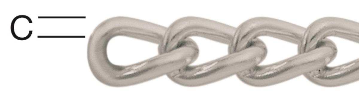 STEEL CHAIN NICKEL PLATED 1.5MM