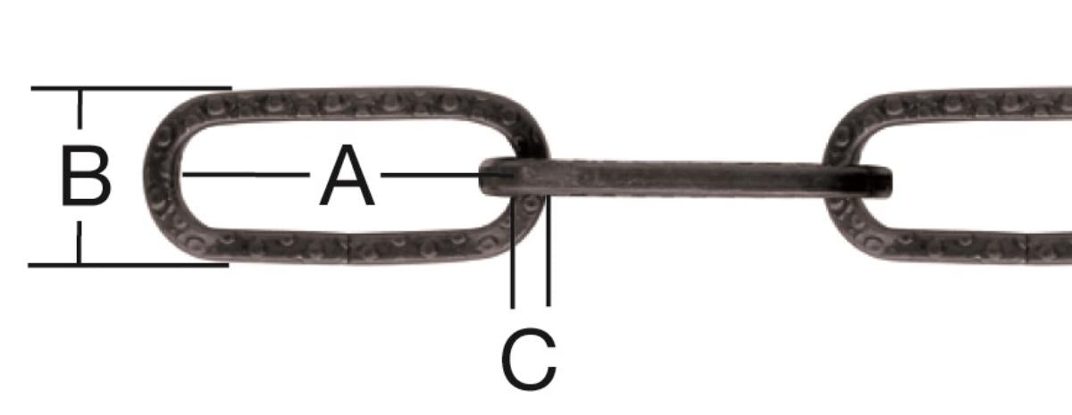 STEEL CHAIN BLACK 3MM LINK 29/15