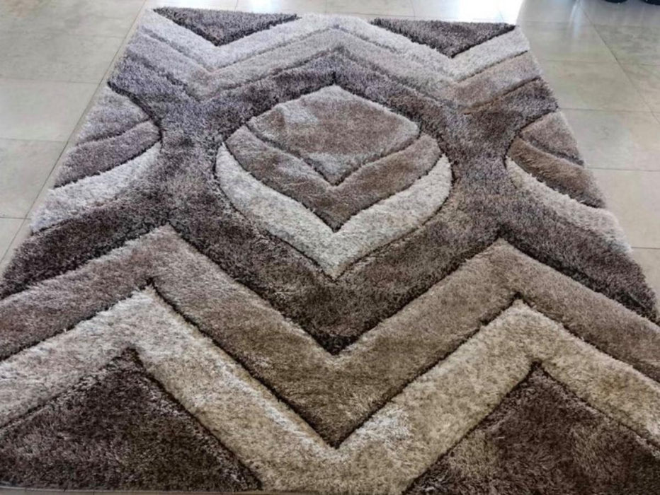 CARPET SHAGI CARVING 160X230 CM BEIGE