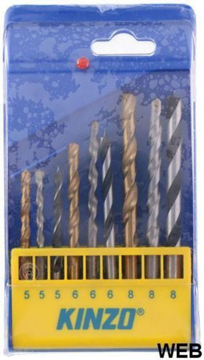 DRILL BIT SET 5/8MM 9 PIECES