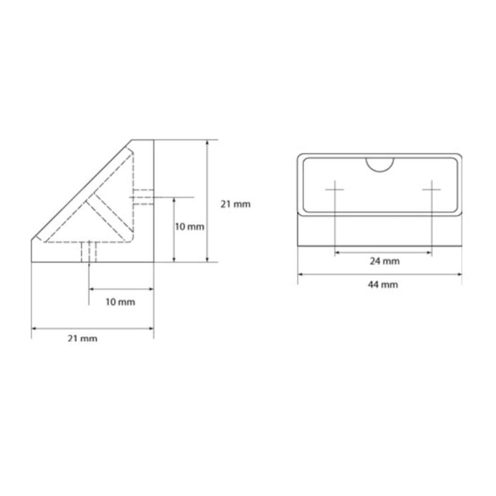 CORNER ASSEMBLY WHITE 8 PCS