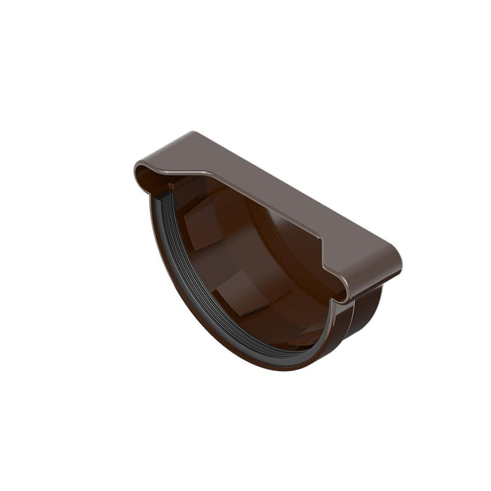 GUTTER CAP 120 MM PVC BROWN