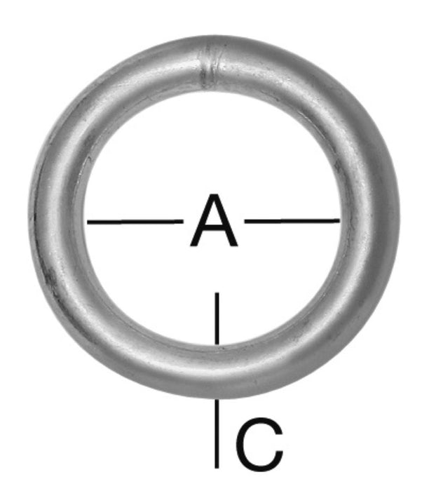 RING 8X40MM GALVANIZED 2PCS