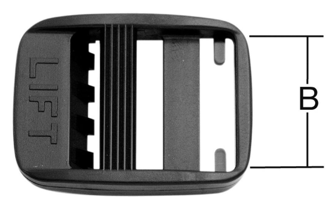 BELT BUCKLE 25MM BLACK 2PCS.