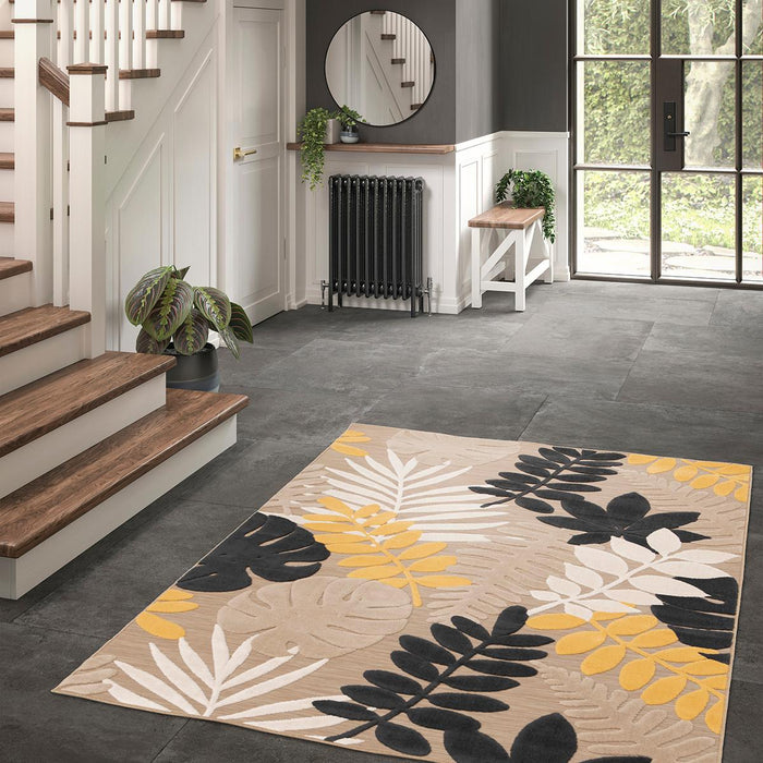 CARPET LIGHT BRANCHES BEIGE 120X170 CM