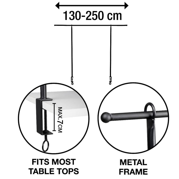 TABLE STAND UP TO 250CM METAL